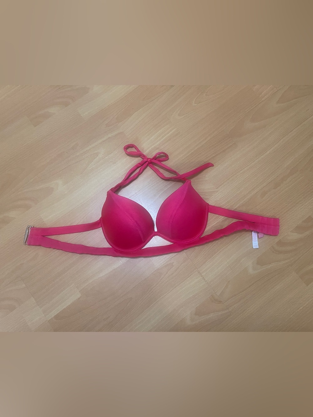 Victoria’s Secret The Hottie Halter Hot pink Push Up Bikini 32D